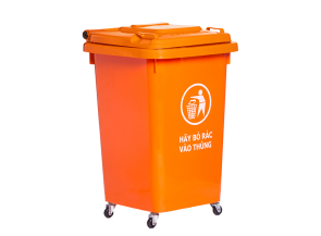 60L public trash can with lid